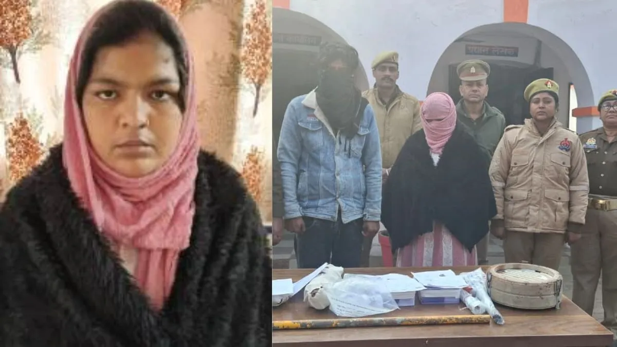 पुलिस जांच के दौरान अपराध स्थल का दृश्य, जहां अधिकारी सबूत जुटाते नजर आ रहे हैं और हत्या मामले से जुड़े संदिग्धों की तस्वीरें दिखाई दे रही हैं।