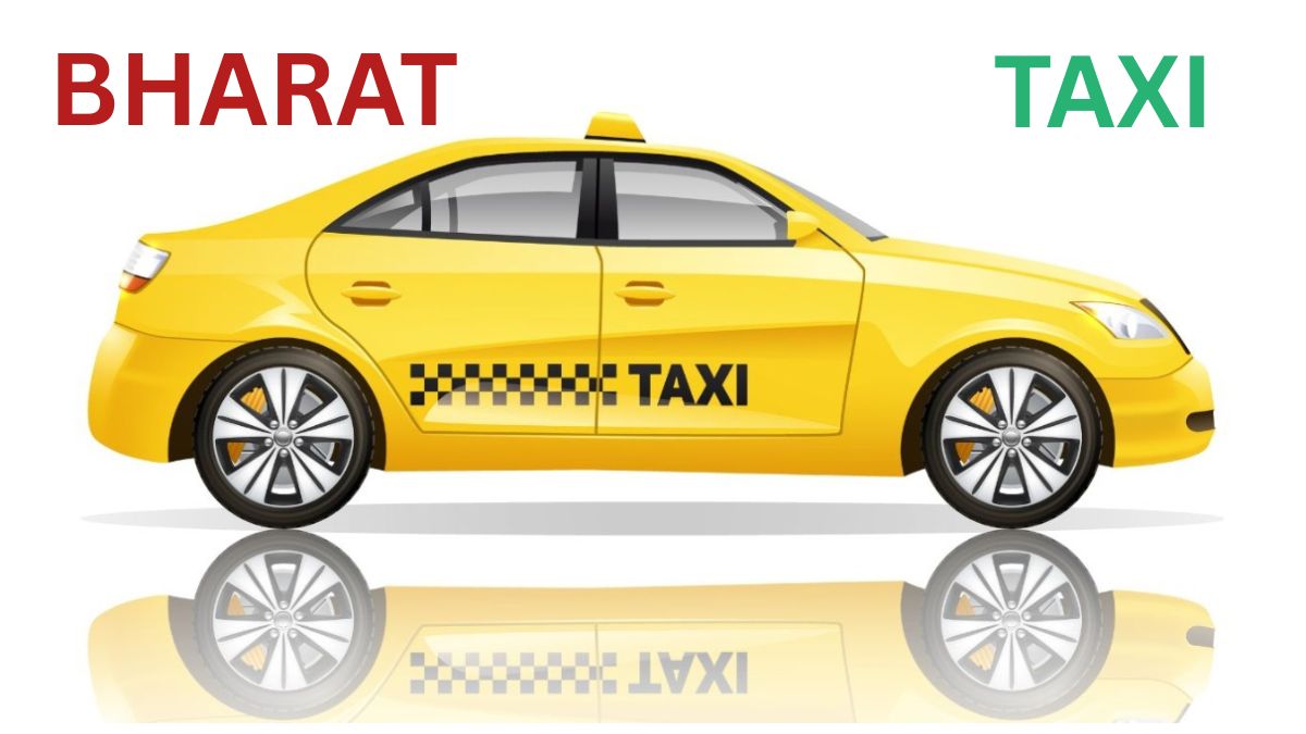 "भारत टैक्सी के नए वाहनों के सामने ड्राइवर खुश होकर खड़े, जो शून्य कमीशन और पारदर्शी किराया सिस्टम के लिए तैयार हैं"