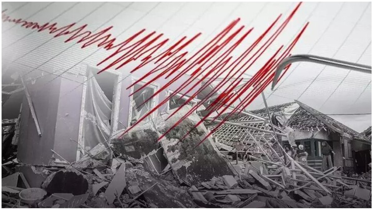 फिलीपींस के पूर्वी हिस्से में आए 6.7 तीव्रता के शक्तिशाली भूकंप के बाद कांपती धरती का दृश्य, मिंदानाओ क्षेत्र के पास समुद्र में भूकंप केंद्र दर्शाता मानचित्र और दहशत में बाहर निकले लोग।