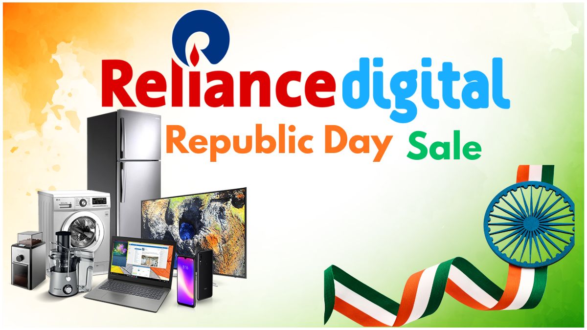 Reliance Digital Republic Day Sale में स्मार्टफोन, स्मार्ट टीवी, लैपटॉप और होम अप्लायंसेज पर भारी छूट, गणतंत्र दिवस पर इलेक्ट्रॉनिक खरीदारी का खास मौका