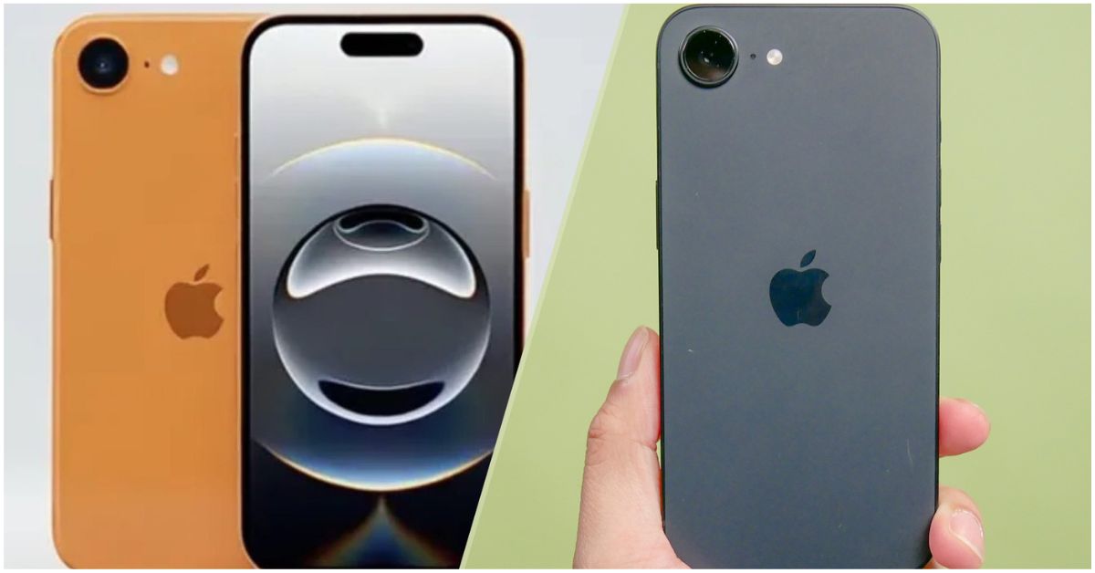 Apple iPhone 17e का रेंडर इमेज, जिसमें 6.1 इंच OLED डिस्प्ले, डायनामिक आईलैंड डिजाइन और पर्पल कलर फिनिश दिखाई दे रही है